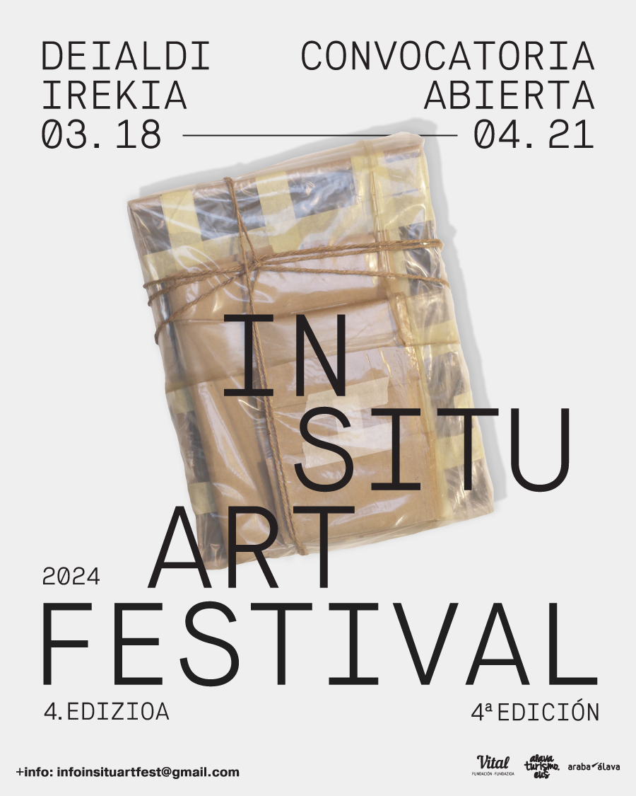 Cartel del fesival in situ at festival